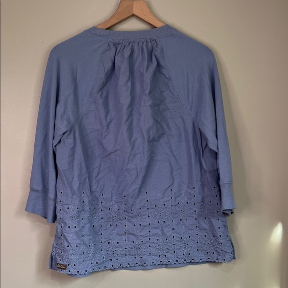 Matilda Jane Blue Long Quarter Sleeve Top Girls Large - Picture 5 of 6